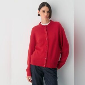 Aritzia Essential Merino Wool Crew Cardigan